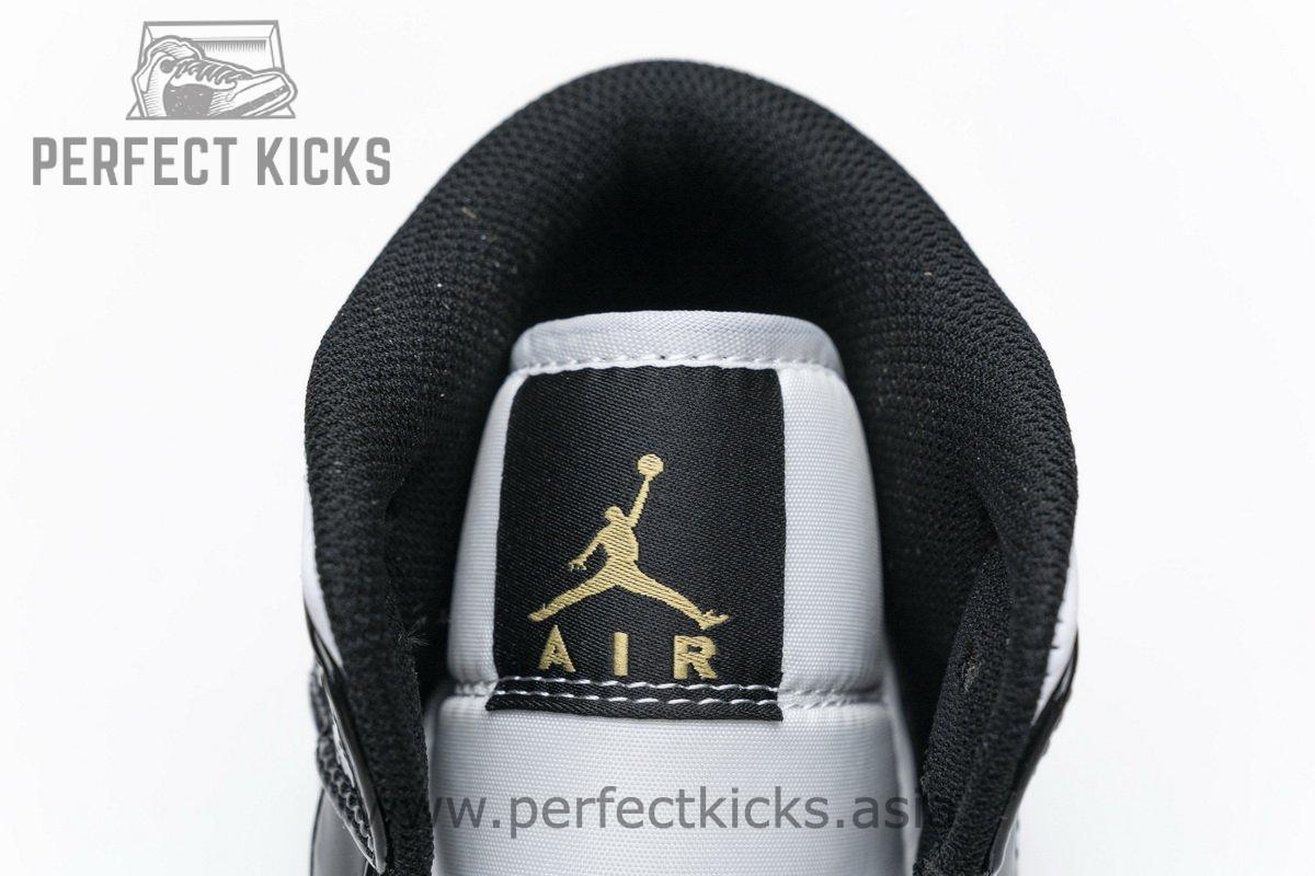 852542-007 Air Jordan 1 Mid Gold Patent Leather