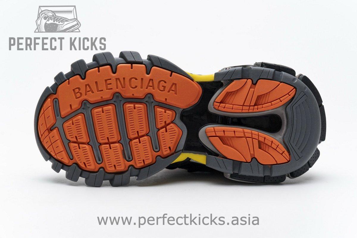 568614 W2GN8 2008 Blenciaga Track 2 Sneaker Black Orange