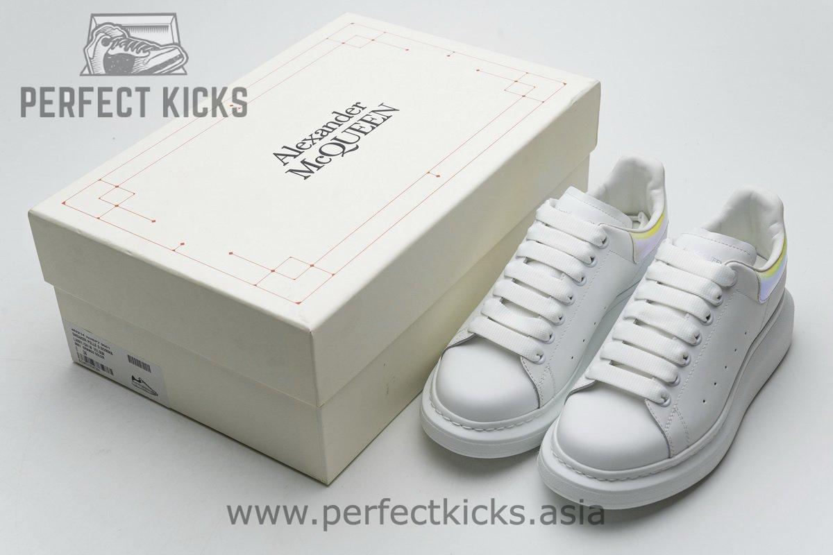 462214 WHGP7 9001 Alexander McQueen Sneaker White Orange Laser