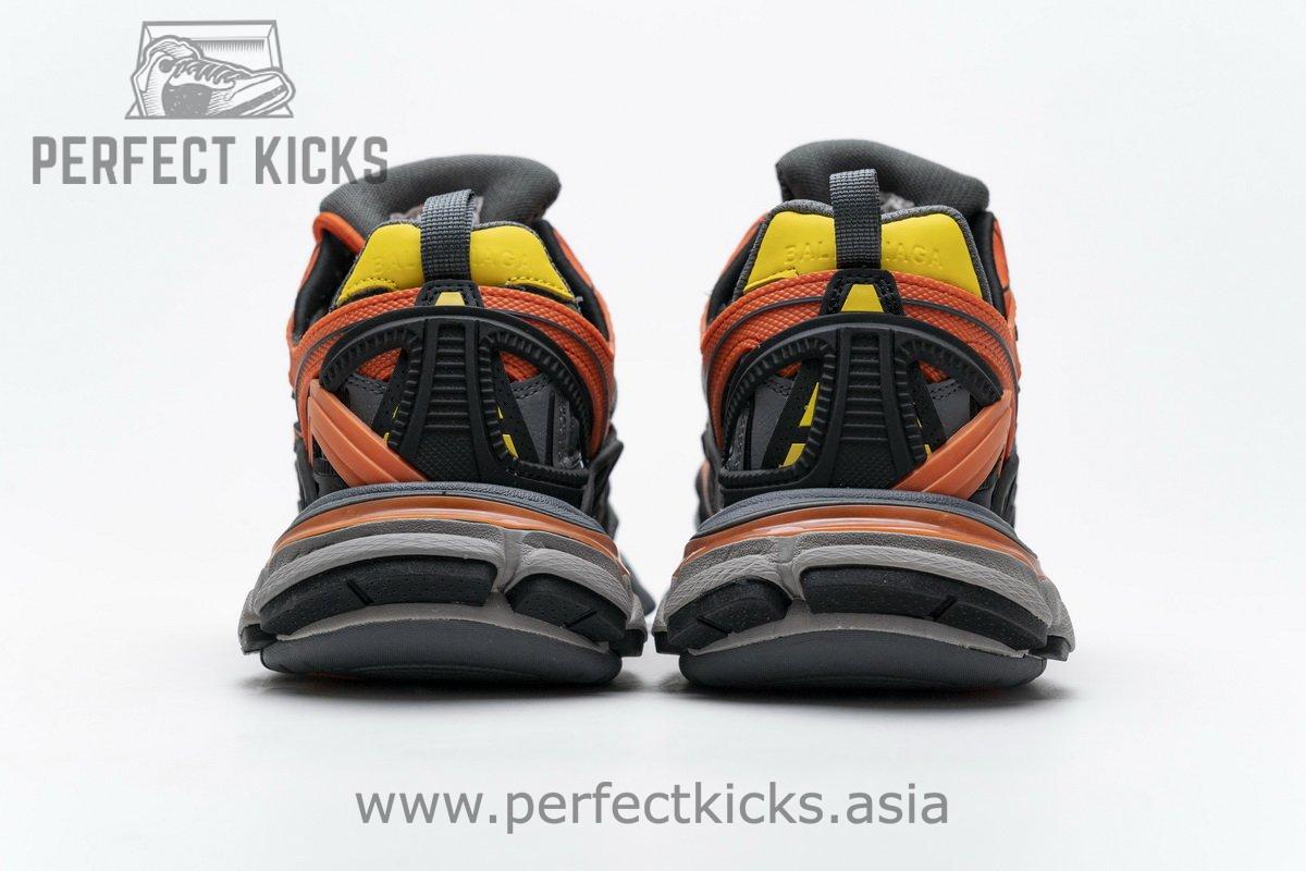 568614 W2GN8 2008 Blenciaga Track 2 Sneaker Black Orange