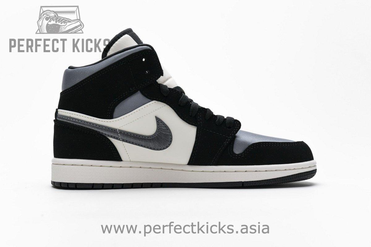 852542-011 Air Jordan 1 Mid Satin Grey