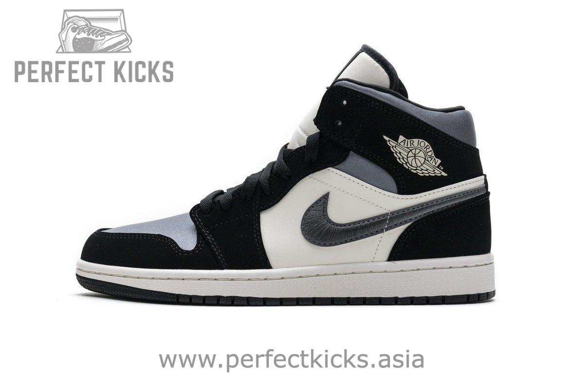 852542-011 Air Jordan 1 Mid Satin Grey