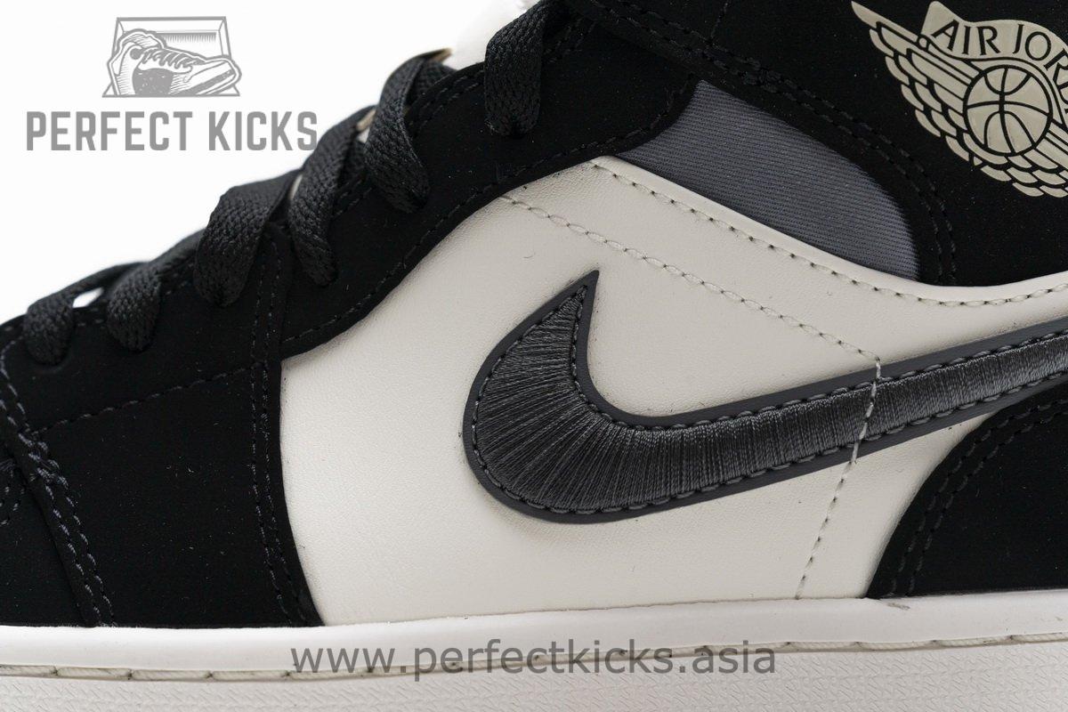 852542-011 Air Jordan 1 Mid Satin Grey