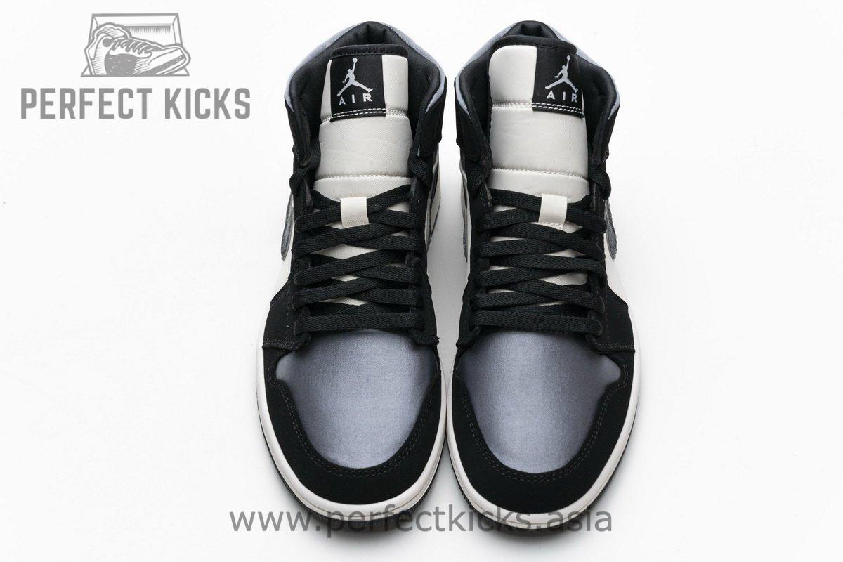 852542-011 Air Jordan 1 Mid Satin Grey