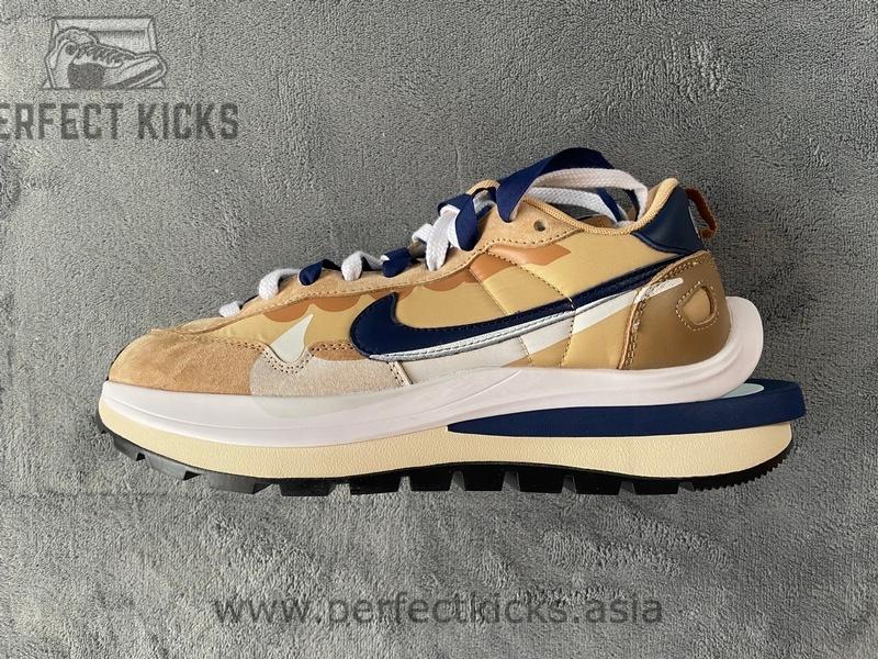 Sacai x Nike VaporWaffle Sesame and Blue Void
